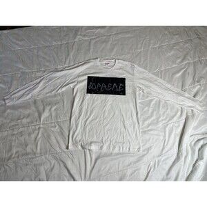 Supreme Blade Grid Long Sleeve FW16 Tee Shirt Box Logo Men’s Size Large White